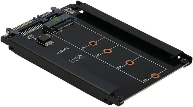 Alt view image 7 of 7 - NGFF to SATA Converter Adapter, RIITOP M.2 NGFF SATA SSD to 2.5 inch SATA 3 6Gbps Adapter with Metal Mounting Bracket For B Key M.2 NGFF SSD 2280mm