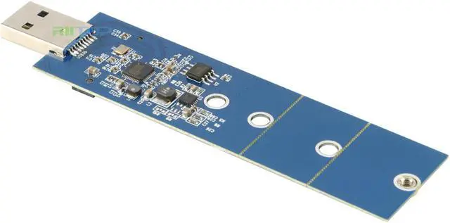 Alt view image 6 of 7 - RIITOP B Key M.2 NGFF SATA SSD to USB Adapter for M.2 2280 mm NGFF SATA SSD to USB 3.0 (No Need Cable) Converter Adaptor, USB to 2280 mm M.2 SSD Hard Drive Adapter, NGFF SSD Reader Card