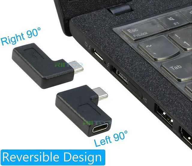 Alt view image 2 of 7 - USB C Extension Adapter 2Pack, 90 Degree USB C Type C Male to Female Adapter, Right & Left Angled 90 Degree USB-C USB 3.1 Type-C Extension Adapter for Laptop & Tablet & Mobile Phone