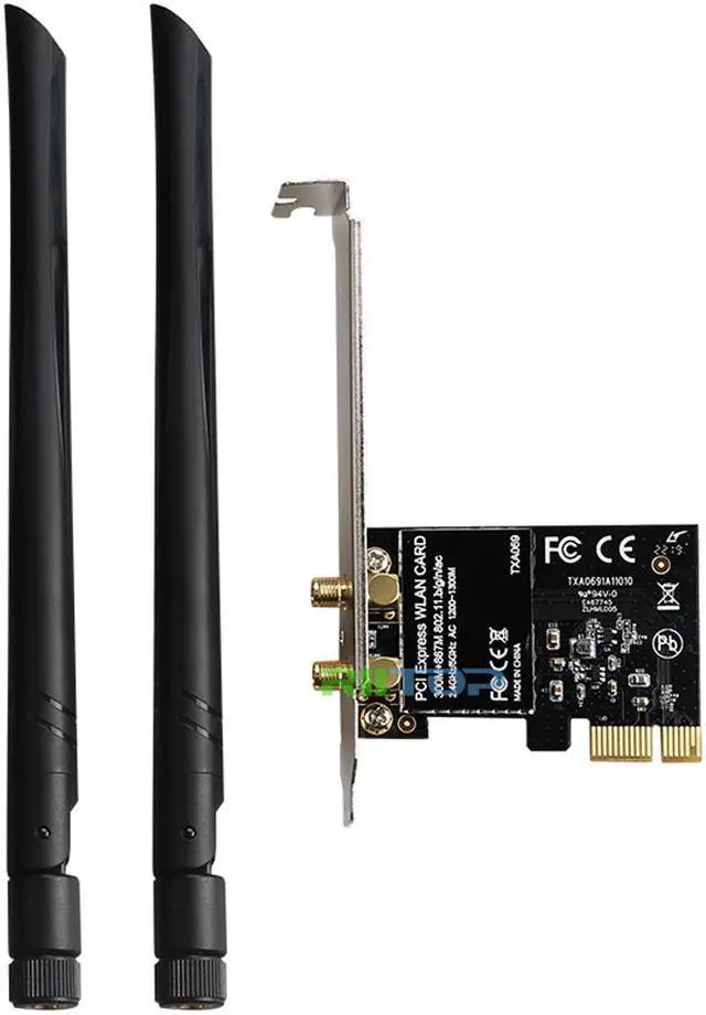 Alt view image 6 of 6 - RIITOP 1200M PCI-e Express WIFI Card Adapter Wireless AC Dual-Band 2.4G 5G with Realtek 8112AE Chipset