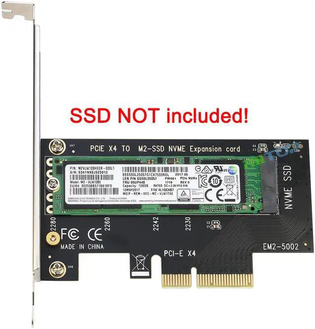 Alt view image 3 of 5 - RIITOP NVMe PCIe Adapter, PCI-e 3.0 x4 to NVMe AHCI SSD Converter Adapter Card for M Key M.2 NVMe 2280 2260 2242 2230 mm SSD Hard Drive