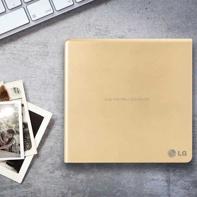 Alt view image 2 of 2 - LG Electronics 8X USB 2.0 Portable DVD RW External Drive (Gold) GP65NG60