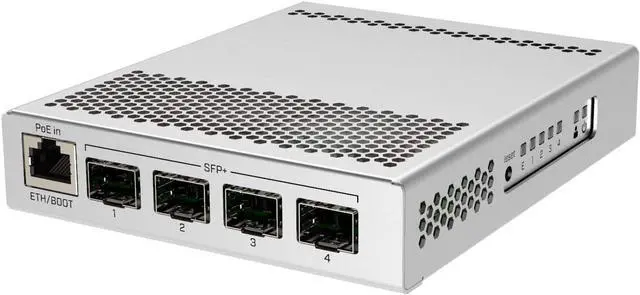 Alt view image 6 of 9 - Mikrotik CRS305-1G-4S+IN Switch with 4 SFP+ 10Gbps Ports and 1 Gigabit Ethernet Port