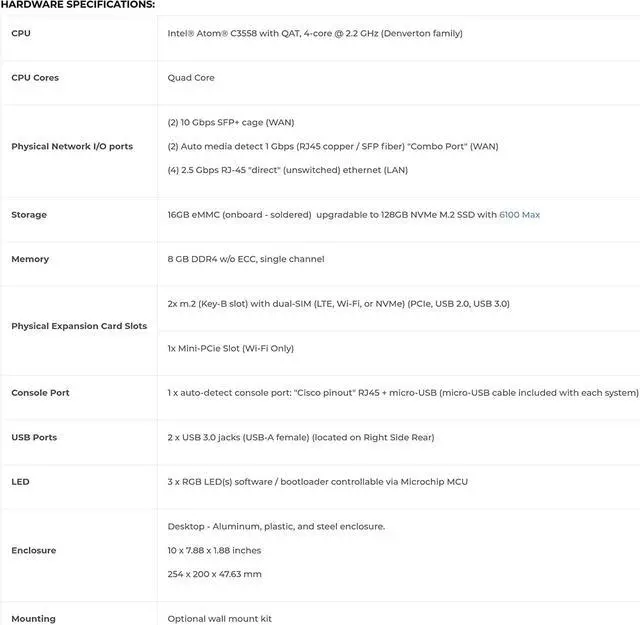 Alt view image 5 of 5 - Netgate 6100 pfSense Security Gateway Firewall Router (16GB Storage (Base))