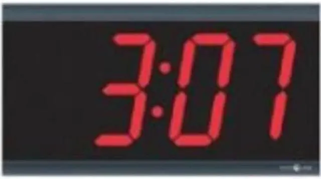 Alt view image 3 of 3 - Pyramid TimeTrax Sync 4in x 4 Digit Red LED Power over Ethernet Digital Wall Clock