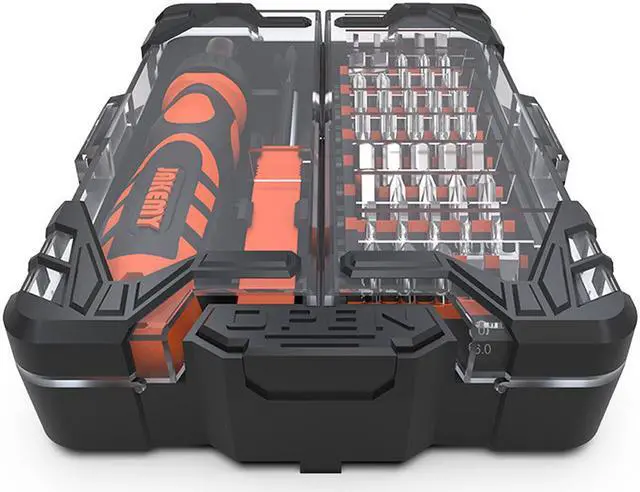 Alt view image 3 of 7 - NEW JAKEMY JM-6124 Precision Mini Screwdriver Set with Adjustable Labor-saving Ratchet Handle for Household DIY Repair