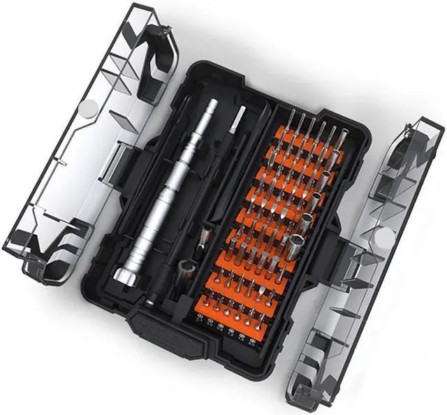 Alt view image 3 of 7 - JAKEMY 2019 New Product JM-8163 62 IN 1 Precision S-2 Screwdriver Set with Unique Open Button for Home Electronics DIY Repair