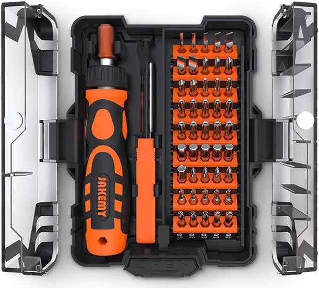 Alt view image 4 of 7 - NEW JAKEMY JM-6124 Precision Mini Screwdriver Set with Adjustable Labor-saving Ratchet Handle for Household DIY Repair
