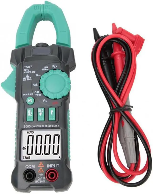 Alt view image 4 of 7 - FY217 Digital Clamp Meter Multimeter True RMS NCV AC DC Automatic Range Measurement Support True RMS NCV 6000 Counts