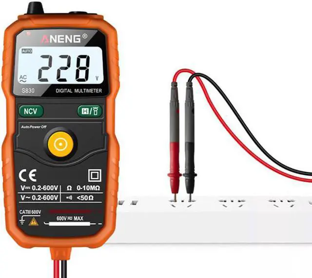 Alt view image 4 of 6 - ANENG S830 True RMS Digital Multimeter Smart Multimeter Measuring DC/AC Voltage Meter Resistance Tester with LCD Display - Orange
