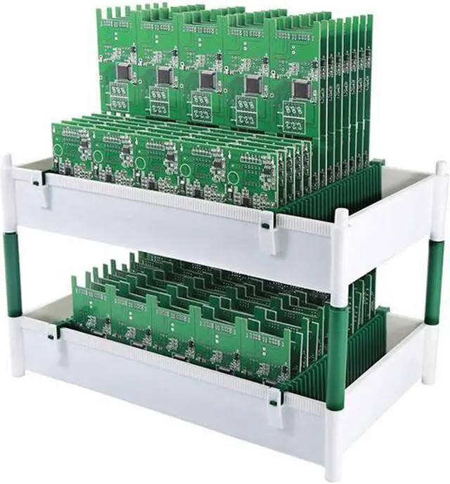 Main image of Anti Static Adjustable LCD Screen Holder Plastic Tray for iPhone Samsung Dismountable Mobile Tempered Glass Storage Box - 2 Floor