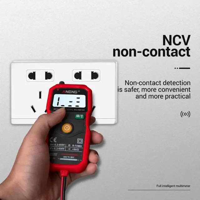 Alt view image 4 of 7 - ANENG S830 True RMS Digital Multimeter Smart Multimeter Measuring DC/AC Voltage Meter Resistance Tester with LCD Display - Red