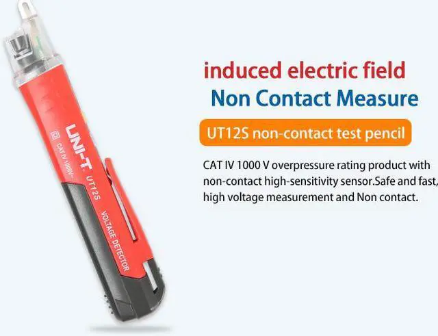 Alt view image 3 of 5 - UNI-T UT12S 90V-1000V AC Voltage Detector Non-contact Pencil Stick Electric Power LED Light Sensor Tester Meter