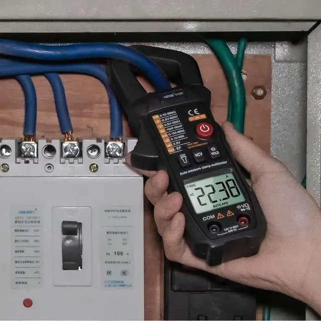 Alt view image 3 of 4 - ANENG ST208 Digital Clamp Meter Multimeter Car 6000 counts AC/DC Current Measure Transistor Tester Voltimetro Amperimetro - Black