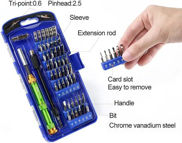 Alt view image 5 of 7 - 80 in 1 Electronic Precision Screwdriver Set Repair Tool Kit for iPhone/Computer/iPad/Samsung Galaxy/eye glasses/Household screw