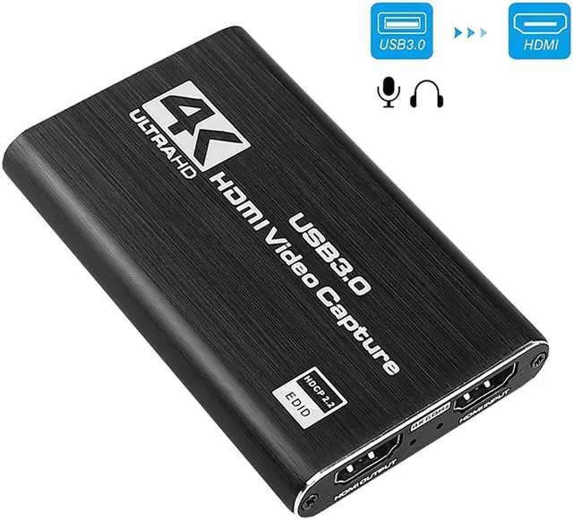 Alt view image 4 of 6 - HDMI Video Capture Card 4K Sn Record USB3.0 1080P 60FPS Game Capture Device