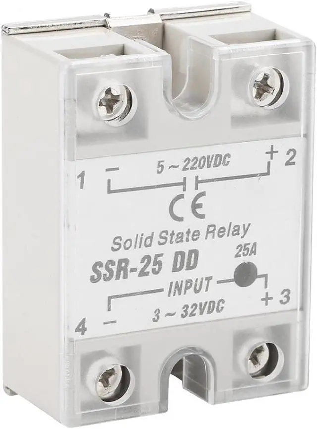 Alt view image 2 of 7 - Solid State Relay SSR-25 DD 25A 5-220VDC Solid State Relay For Industrial Automation Process