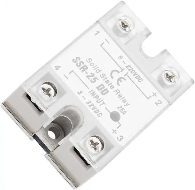 Alt view image 5 of 7 - Solid State Relay SSR-25 DD 25A 5-220VDC Solid State Relay For Industrial Automation Process