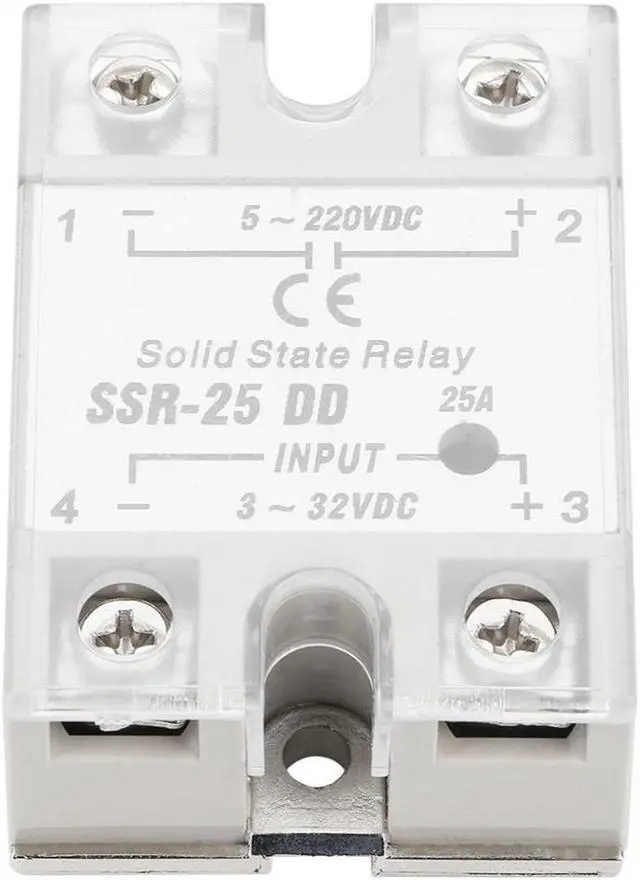 Alt view image 3 of 7 - Solid State Relay SSR-25 DD 25A 5-220VDC Solid State Relay For Industrial Automation Process
