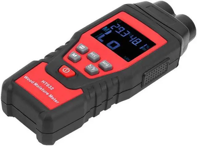 Alt view image 7 of 7 - HT632 Digital Wood Moisture Meter Wood Humidity Tester Hygrometer Damp Paper Cement Detector Moisture Meter
