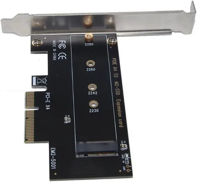 Alt view image 2 of 6 - M key M.2 NVMe SSD to PCIe PCI Express 3.0x4 Adapter Card 2230 2242 2260 2280 Size M.2 SSD Riser Card Support PCI-E X4 X8 X16