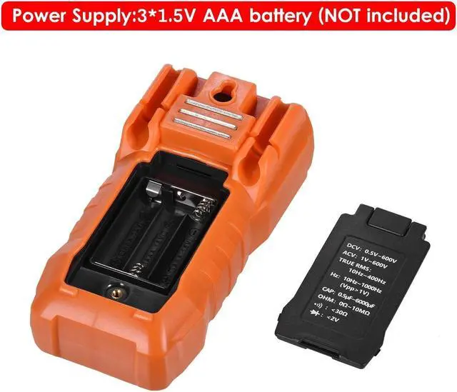 Alt view image 7 of 7 - NJTY T21E Mini Smart Multimeter 6000 Counts True RMS Universal Meter 2-inch LCD Digital Multi Meter Magnetic Adsorption Voltmeter Ohmmeter CATII 600V NCV ACV DCV Resistance Capacitance Buzzer and Cont