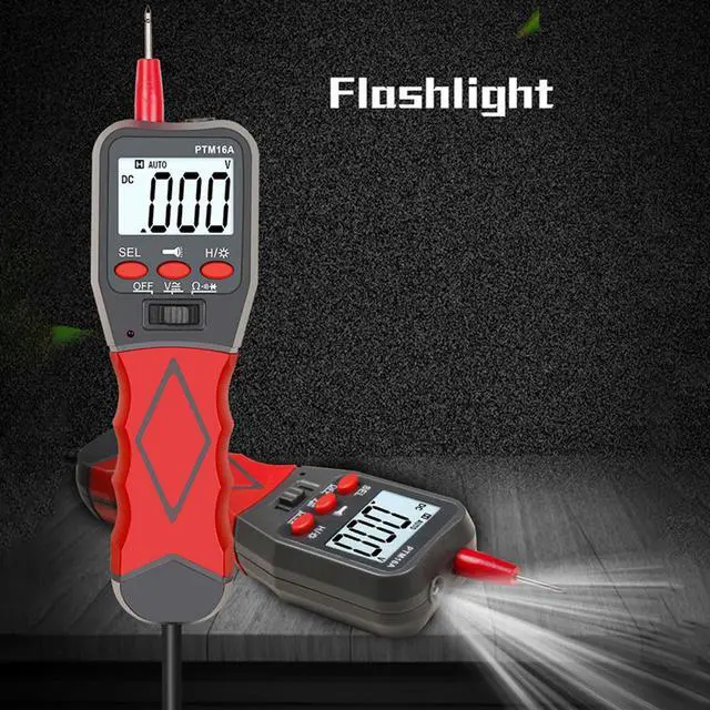 Main image of PTM16A Handheld Pen Type Digital Multimeter DC/AC Voltage Meter Resistance Diode Continuity Tester Backlight LCD Display