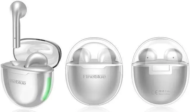 Alt view image 4 of 7 - Fineblue F22 Pro TWS Wireless Bluetooth Earphone Type-C Headset Fingerprint Touch Control New Design with Charging Case - Black