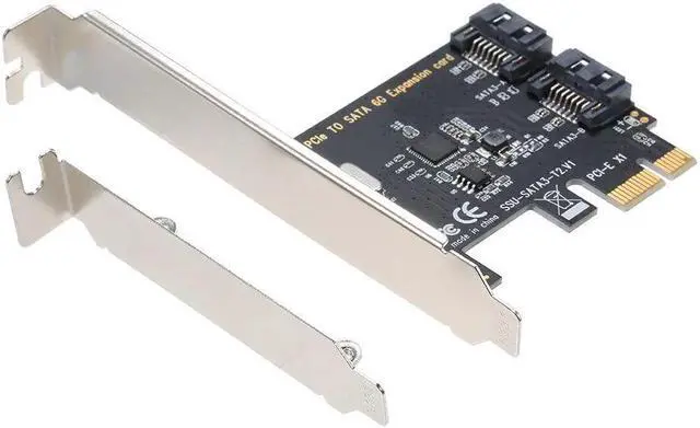 Alt view image 6 of 7 - PCI-E to 2 SATA3.0 Adapter Card SATA Hard Disk Expansion Card High-speed Transmission Multiple Systems Compatible Plug and Play