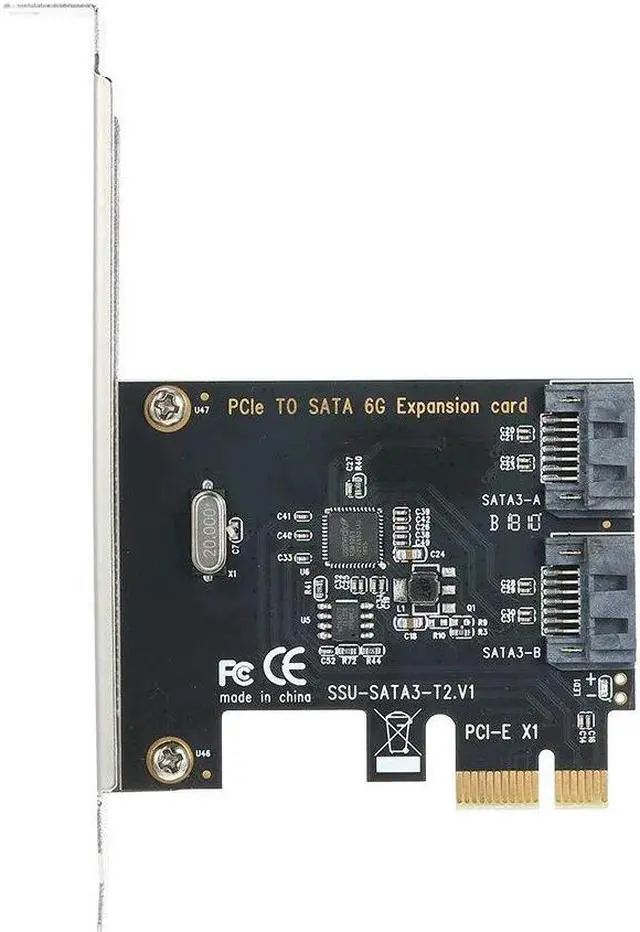 Alt view image 5 of 7 - PCI-E to 2 SATA3.0 Adapter Card SATA Hard Disk Expansion Card High-speed Transmission Multiple Systems Compatible Plug and Play