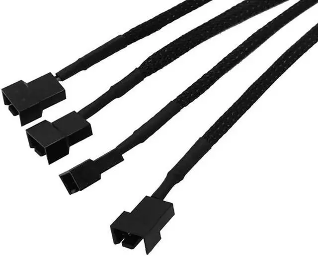 Alt view image 2 of 5 - SATA to 4PIN Computer Fan Cable Suitable for 3pin/4pin 1*SATSA 4*4PIN Interface PVC Material Four Fans Share One Port Expansion Cable
