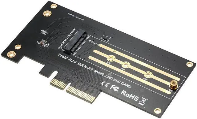 Alt view image 2 of 7 - M.2 NVME Adapter Card M.2 M-key to PCI-E X4 Expansion Card SSD Adapter Card Support NVME High-speed Protocol Wide Compatibility