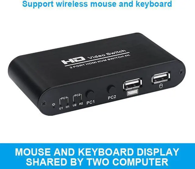Alt view image 3 of 7 - NEW HDMI-Compatible Switch 4K Switcher Wireless Mouse Keyboard Sharer Ultra-Clear Switching Computer Adapter Display Amplifer