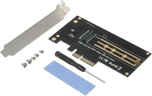 Alt view image 4 of 7 - M.2 NVME Adapter Card M.2 M-key to PCI-E X4 Expansion Card SSD Adapter Card Support NVME High-speed Protocol Wide Compatibility
