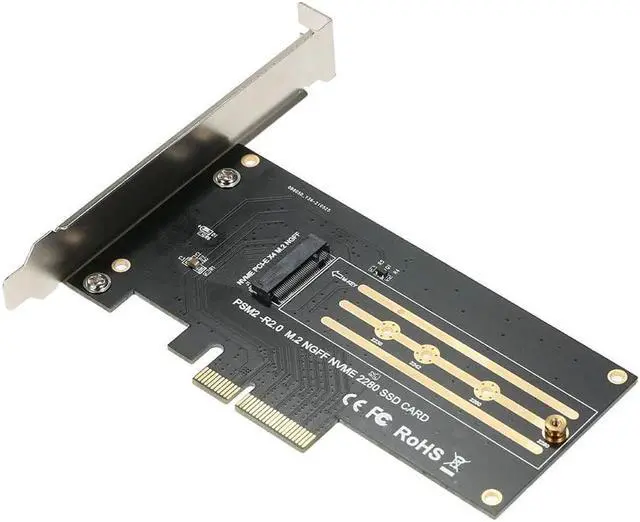 Alt view image 6 of 7 - M.2 NVME Adapter Card M.2 M-key to PCI-E X4 Expansion Card SSD Adapter Card Support NVME High-speed Protocol Wide Compatibility