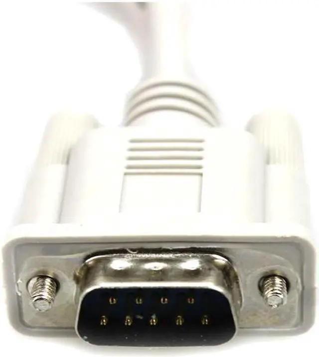 Alt view image 4 of 4 - DB9 Male to 2 Female Serial Rs232 Splitter Cable Rs232 Male to 2 Female 2 in One Cable for Cash Register Displays - White