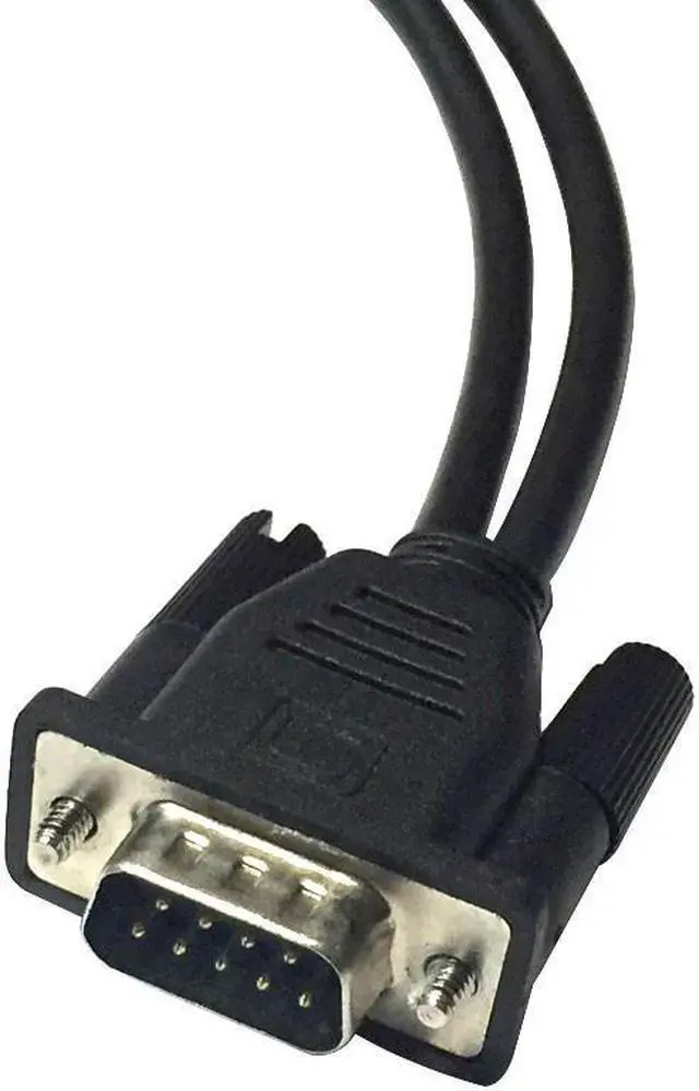 Alt view image 3 of 4 - DB9 Male to 2 Female Serial Rs232 Splitter Cable Rs232 Male to 2 Female 2 in One Cable for Cash Register Displays - Black