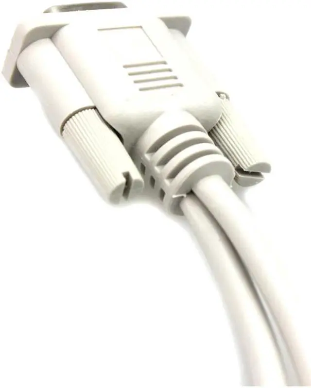 Alt view image 3 of 4 - DB9 Male to 2 Female Serial Rs232 Splitter Cable Rs232 Male to 2 Female 2 in One Cable for Cash Register Displays - White
