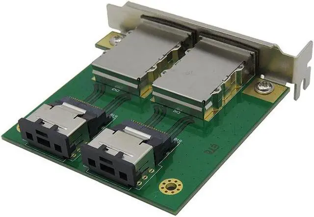 Alt view image 3 of 4 - Dual Mini SAS for Internal SFF-8087 SAS 36P to 2 Port External HD SAS26P SFF-8088 Front Panel PCI SAS Card Adapter