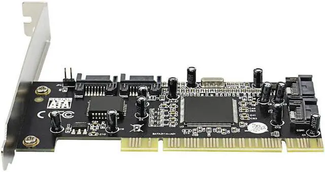 Alt view image 3 of 5 - PCI Expansion Add on Card 4 Ports SATA 1.5Gbps for Sil 3114 Chipset RAID Controller Card for PCI Standard 2.3 Desktop Computer
