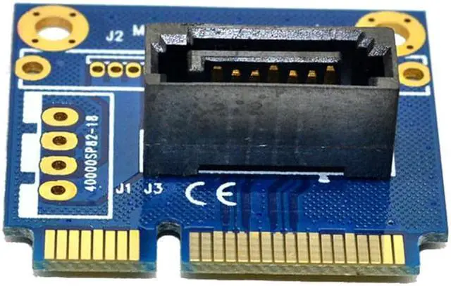 Alt view image 3 of 6 - mSATA to SATA Converter Card Mini SATA to 7Pin SATA PCI-e Extension Adapter Half-size for 2.5" 3.5" HDD SSD Hard Drive