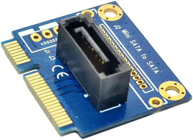 Alt view image 4 of 6 - mSATA to SATA Converter Card Mini SATA to 7Pin SATA PCI-e Extension Adapter Half-size for 2.5" 3.5" HDD SSD Hard Drive
