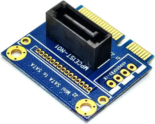 Alt view image 5 of 6 - mSATA to SATA Converter Card Mini SATA to 7Pin SATA PCI-e Extension Adapter Half-size for 2.5" 3.5" HDD SSD Hard Drive