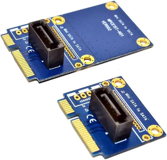 Alt view image 6 of 6 - mSATA to SATA Converter Card Mini SATA to 7Pin SATA PCI-e Extension Adapter Half-size for 2.5" 3.5" HDD SSD Hard Drive