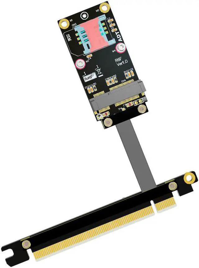 Alt view image 3 of 3 - ADT-Link PCI-E x16 To miniPCIe Extension Cord Adapter Cable gen3 8G/bps PCIe x16 mini PCIe For Wireless Card - 5CM