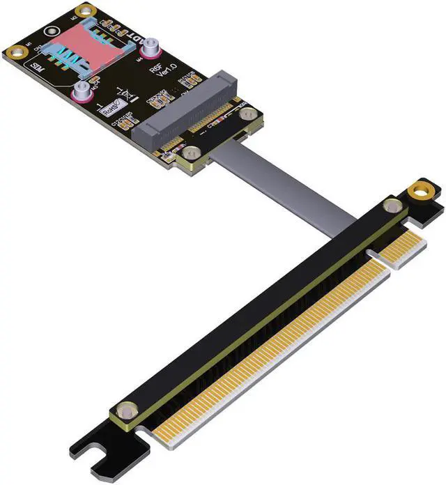 Main image of ADT-Link PCI-E x16 To miniPCIe Extension Cord Adapter Cable gen3 8G/bps PCIe x16 mini PCIe For Wireless Card - 5CM