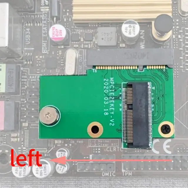 Alt view image 2 of 3 - Minipcie To M2 Network Card Adapter Card Notebook AX200 Upgrade for Lenovo Y510P Replacement M.2 To Mini PCIe Card - Green