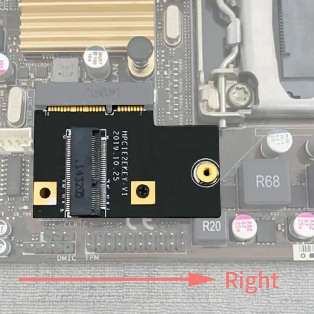 Alt view image 2 of 3 - Minipcie To M2 Network Card Adapter Card Notebook AX200 Upgrade for Lenovo Y510P Replacement M.2 To Mini PCIe Card - Black