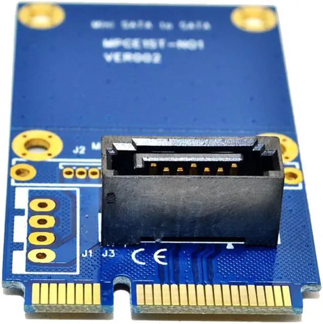 Alt view image 2 of 6 - mSATA to SATA Converter Card Mini SATA to 7Pin SATA PCI-e Extension Adapter Half-size for 2.5" 3.5" HDD SSD Hard Drive