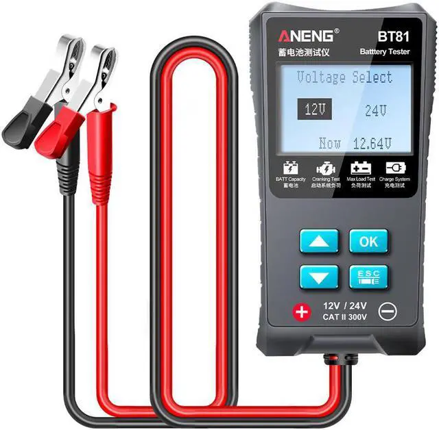 Main image of ANENG BT81 Car Battery Tester 12V/24V 100 to 1700CCA Cranking Charging Circut Tester Battery Analyzer 12/24 Volts Battery Tools (no box)